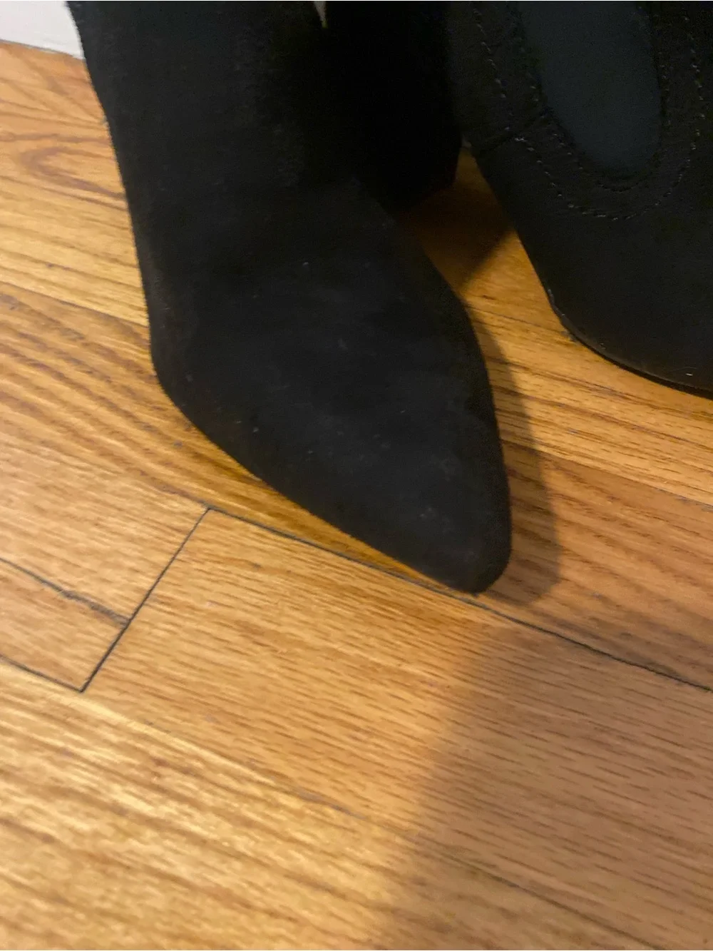 Women’s Black Over-the-Knee Pointed Toe Block Heel Boots